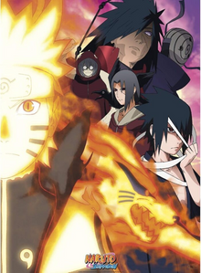 Set de 2 posters Naruto Shippuden avec personnages emblématiques, produit officiel NIPPON DOKI STORE