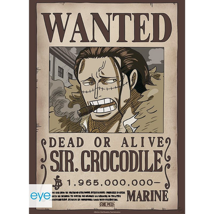 Poster Wanted Sir Crocodile style Chibi de One Piece vendu par NIPPON DOKI STORE sur papier de haute qualité