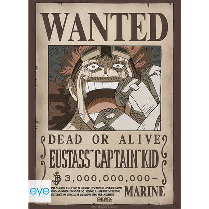 Poster Wanted Eustass Kid style Chibi de One Piece vendu par NIPPON DOKI STORE sur papier de qualité
