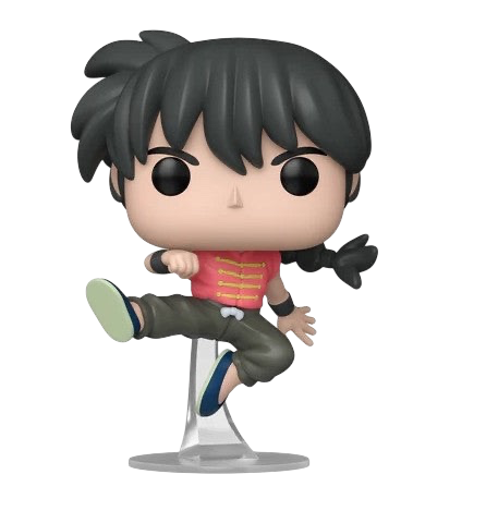 NIPPON DOKI STORE Funko POP Animation Ranma Saotome figure in a dynamic martial arts pose with black hair and red top