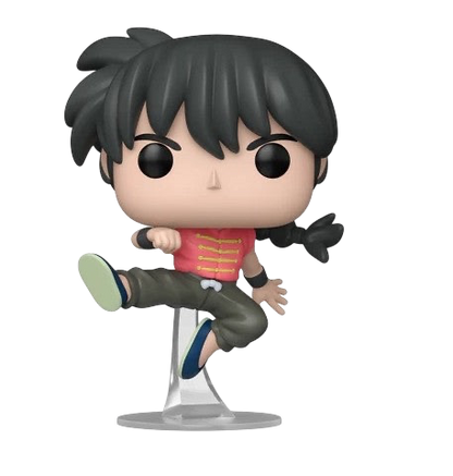 NIPPON DOKI STORE Funko POP Animation Ranma Saotome figure in a dynamic martial arts pose with black hair and red top
