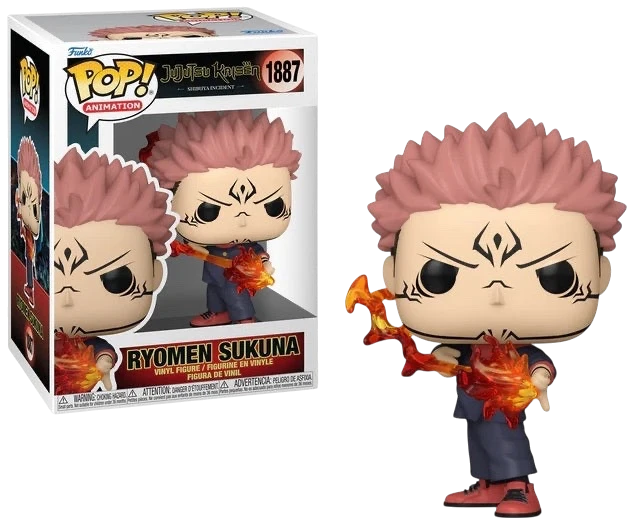 NIPPON DOKI STORE Funko POP Animation Ryomen Sukuna figurine from Jujutsu Kaisen casting a fire arrow attack