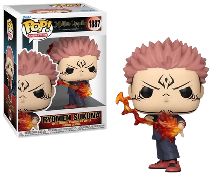 NIPPON DOKI STORE Funko POP Animation Ryomen Sukuna figurine from Jujutsu Kaisen casting a fire arrow attack
