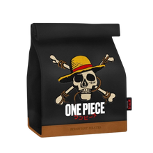 Sac déjeuner isotherme noir NIPPON DOKI STORE avec logo One Piece Netflix et base en similicuir marron