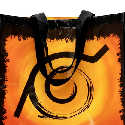 Sac shopping NIPPON DOKI STORE Naruto avec le symbole orange et noir du village de Konoha