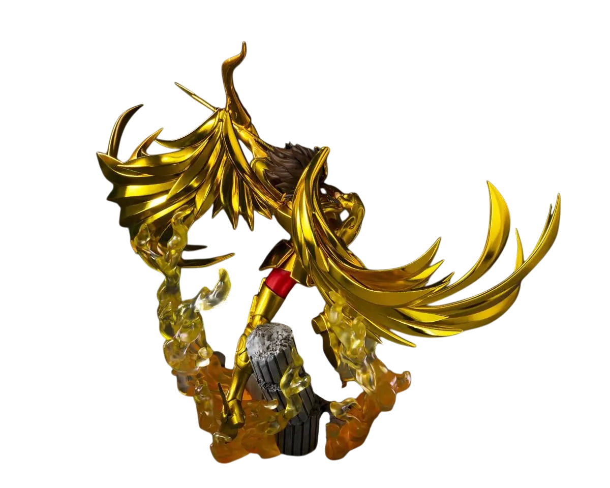 NIPPON DOKI STORE Sagittaire Figzero To Metal Saint Seiya gold armor figure with large wings and flame effect base