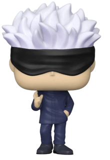 NIPPON DOKI STORE Funko POP Satoru Gojo figure with white hair and black blindfold from Jujutsu Kaisen