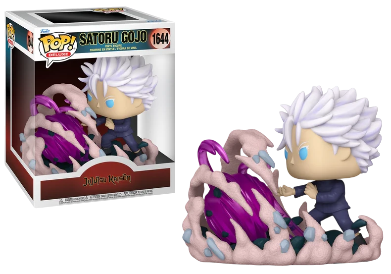 NIPPON DOKI STORE Funko POP! Deluxe Satoru Gojo Purple figure from Jujutsu Kaisen with dynamic cursed energy effect