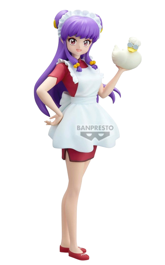NIPPON DOKI STORE Shampoo Glitter & Glamours 22cm figurine from Ranma 1/2 holding a small white duck character