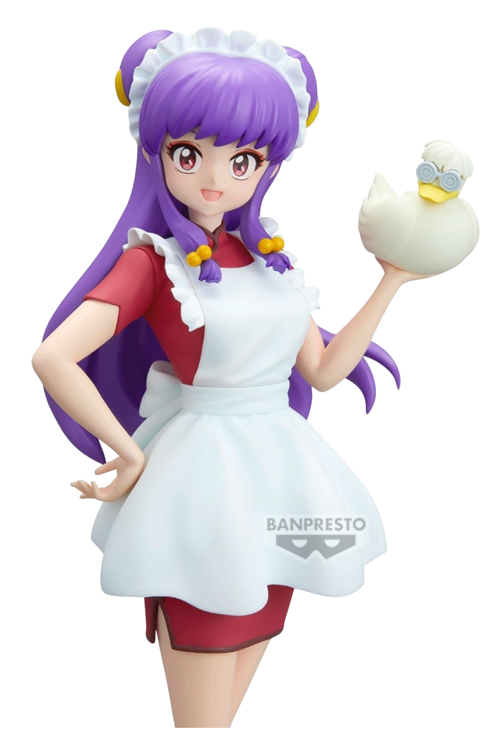 NIPPON DOKI STORE Shampoo Glitter & Glamours 22cm figurine from Ranma 1/2 holding a small white duck figure
