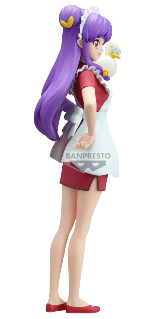 NIPPON DOKI STORE Shampoo Glitter & Glamours 22cm figurine from Ranma 1/2 with purple hair and white apron