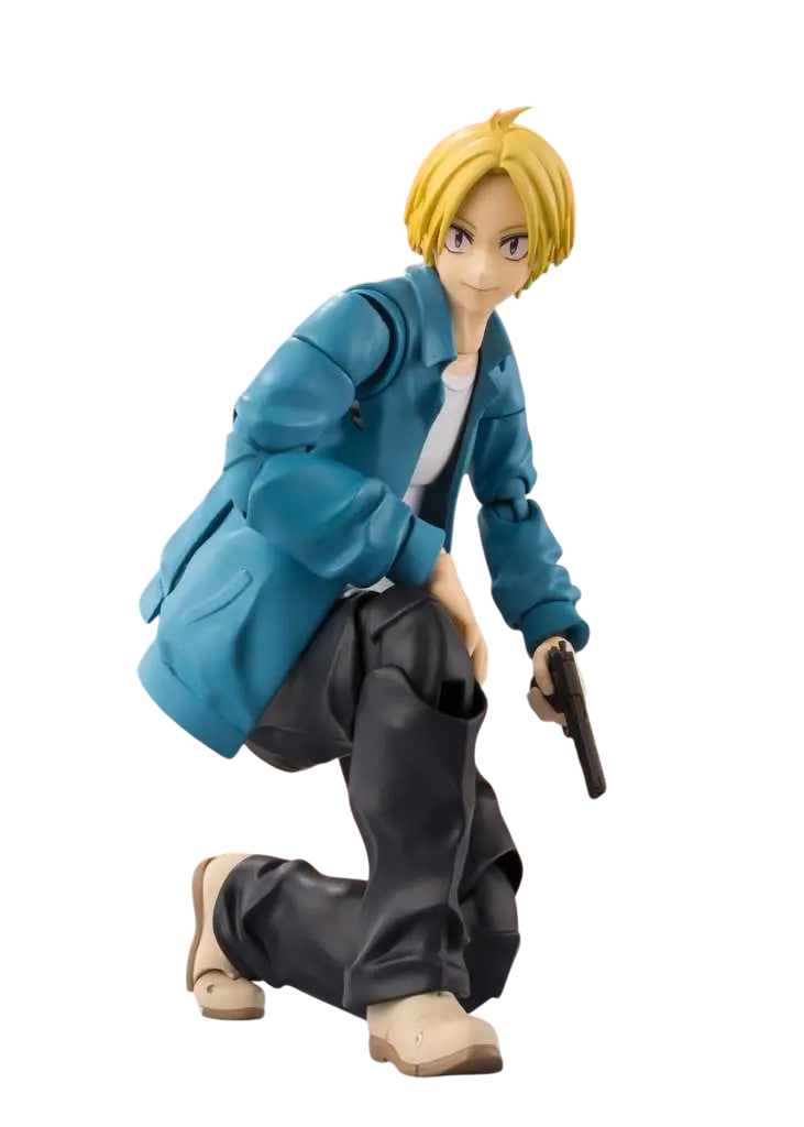 NIPPON DOKI STORE Shin Asakura S.H.Figuarts articulated action figure from Sakamoto Days in a crouching pose
