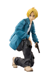 NIPPON DOKI STORE Shin Asakura S.H.Figuarts articulated action figure from Sakamoto Days in a crouching pose