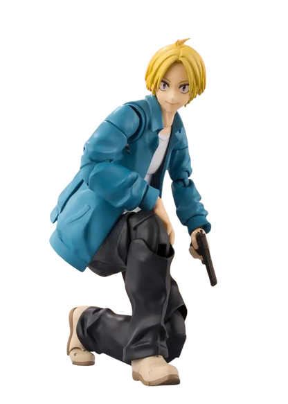 NIPPON DOKI STORE Shin Asakura S.H.Figuarts articulated action figure from Sakamoto Days in a crouching pose