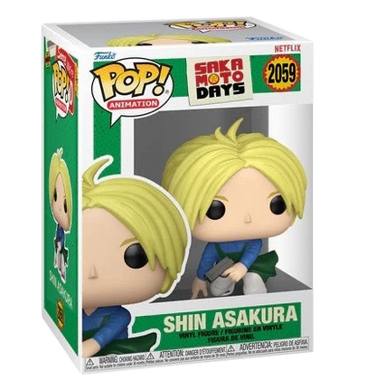 NIPPON DOKI STORE Funko POP Animation Shin Asakura vinyl figure from Sakamoto Days in its display box