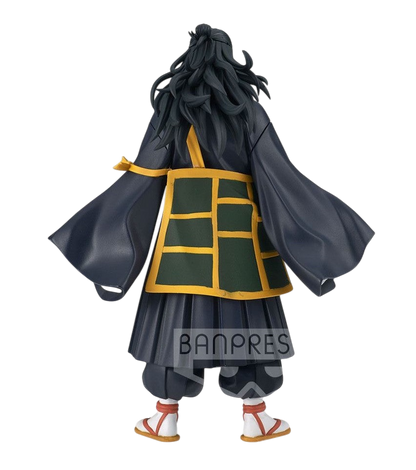 Back view of NIPPON DOKI STORE Suguru Geto Jukon No Kata figurine from Jujutsu Kaisen 0 wearing his dark robes.