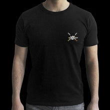 T-shirt noir en coton NIPPON DOKI STORE avec logo One Piece Wanted sur la poitrine, coupe ajustée pour homme