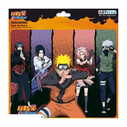 Tapis de souris souple NIPPON DOKI STORE Naruto Shippuden avec les personnages emblématiques du manga