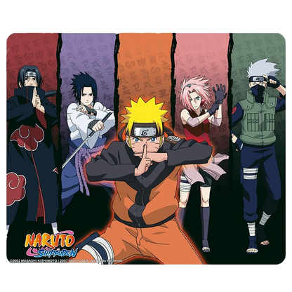 Tapis de souris souple NIPPON DOKI STORE Naruto Shippuden avec les personnages emblématiques du manga