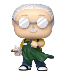 NIPPON DOKI STORE Funko POP! Animation Taro Sakamoto figure from Sakamoto Days wearing a green apron and glasses