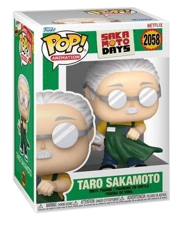 NIPPON DOKI STORE Funko POP Animation Taro Sakamoto vinyl figure in window display box from Sakamoto Days