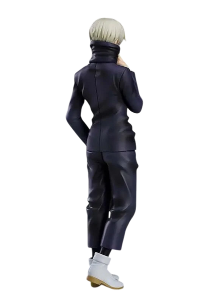 NIPPON DOKI STORE Toge Inumaki POP UP PARADE figurine from Jujutsu Kaisen seen from behind in dark school uniform.