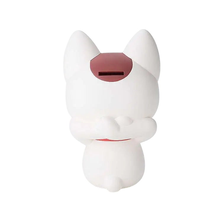 NIPPON DOKI STORE Turbo Granny Cat S-Fire coin bank from Dan Da Dan, featuring a white feline ghost design.