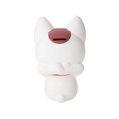 NIPPON DOKI STORE Turbo Granny Cat S-Fire coin bank from Dan Da Dan, featuring a white feline ghost design.