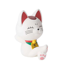 NIPPON DOKI STORE Turbo Granny Cat S-Fire coin bank from Dan Da Dan, featuring a white cat figure with pink details.