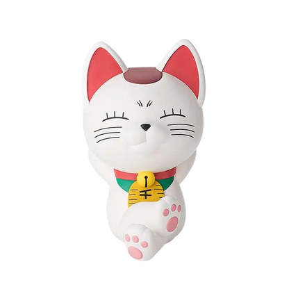 NIPPON DOKI STORE Turbo Granny Cat S-Fire coin bank from Dan Da Dan featuring a white lucky cat design