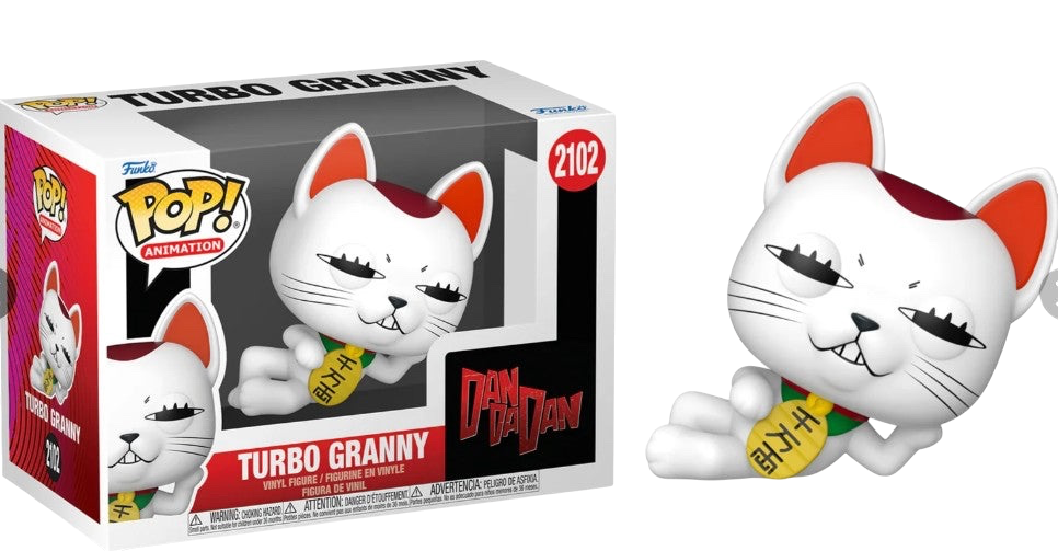NIPPON DOKI STORE Funko POP Animation Turbo Granny Cat figurine from Dan Da Dan with its display box