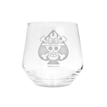 Verre transparent NIPPON DOKI STORE avec logo gravé de Ace de One Piece, design élégant et officiel