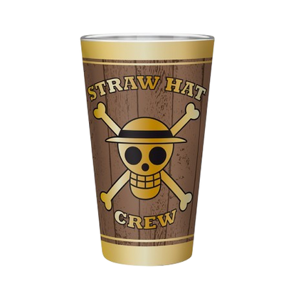 Verre XXL 400 ml One Piece Skulls avec logo Chapeau de Paille, produit officiel NIPPON DOKI STORE