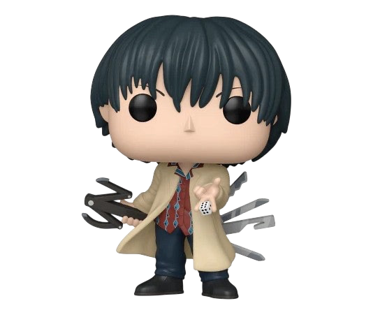 NIPPON DOKI STORE Funko POP! Animation Yoichi Nagumo figure from Sakamoto Days holding a die and weapons