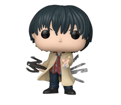 NIPPON DOKI STORE Funko POP! Animation Yoichi Nagumo figure from Sakamoto Days holding a die and weapons