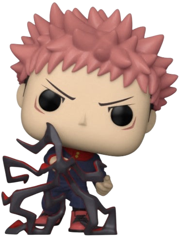 NIPPON DOKI STORE Funko POP Yuji Itadori figure from Jujutsu Kaisen with pink hair and dark cursed energy effects