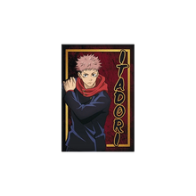 NIPPON DOKI STORE Jujutsu Kaisen rectangular fridge magnet featuring Yuji Itadori in his dark blue school uniform