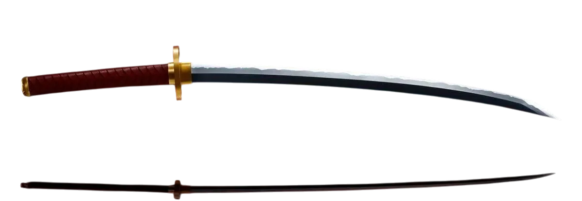 NIPPON DOKI STORE Yuta Okkotsu Proplica katana replica from Jujutsu Kaisen with a red handle and gold guard