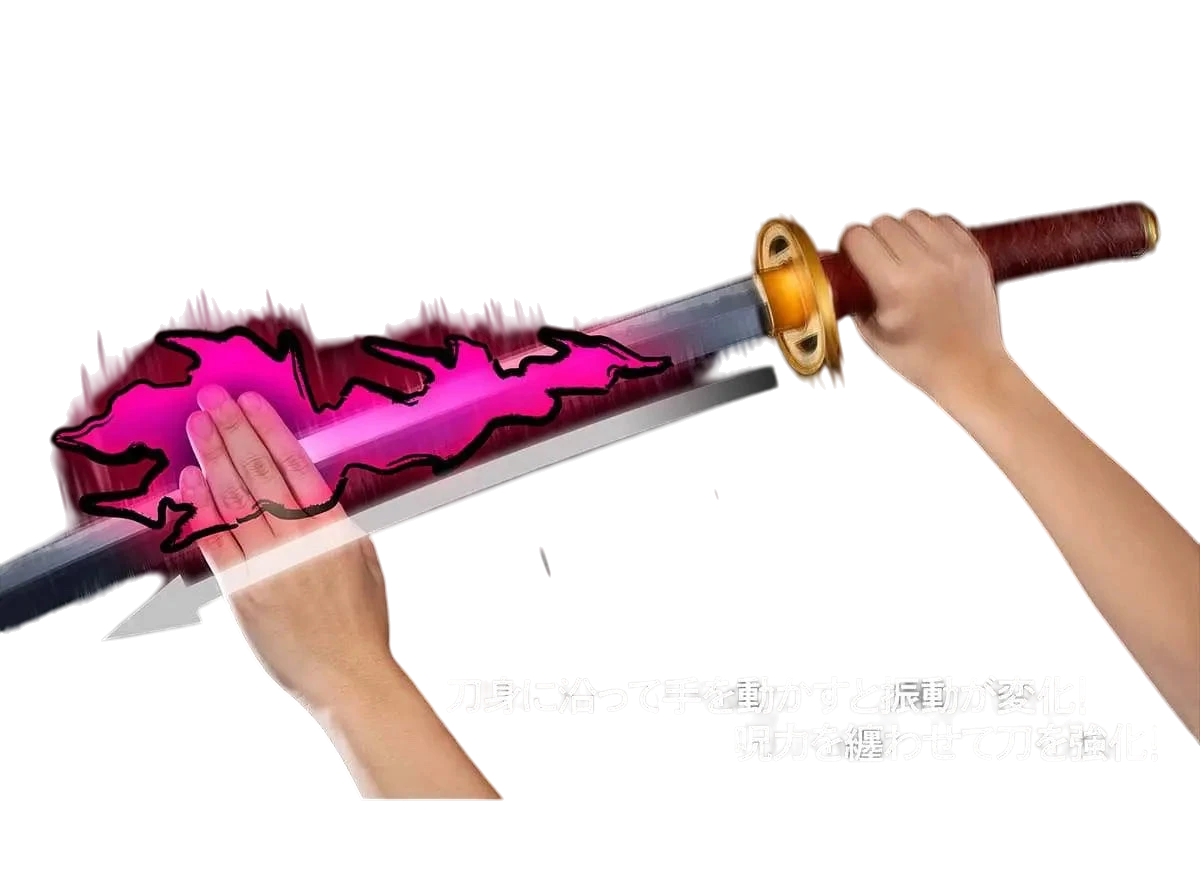NIPPON DOKI STORE Yuta Okkotsu Proplica katana replica from Jujutsu Kaisen with glowing pink cursed energy effect