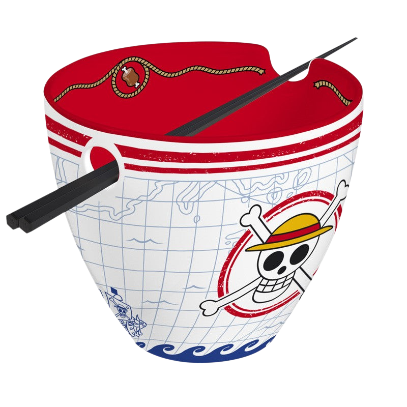 One Piece Bol à ramen avec baguettes - Monkey D. Luffy