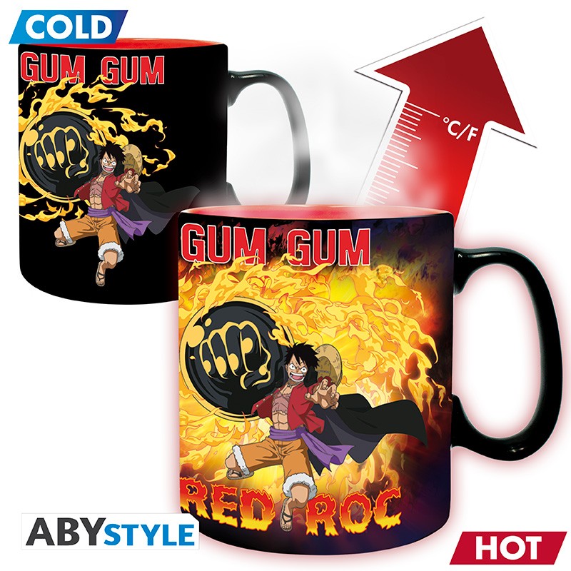 ONE PIECE - Mug Heat Change - 460 ml - Wanted - Boîte carton x2