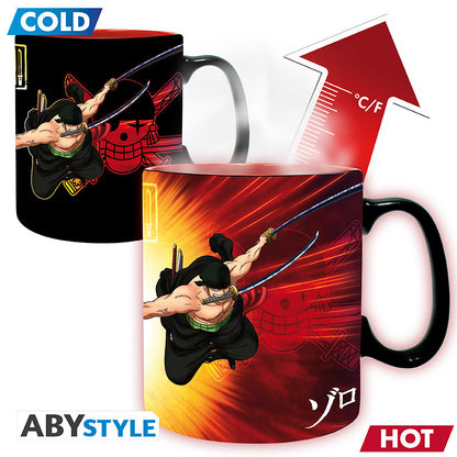 ONE PIECE - Mug Heat Change - 460 ml - Zoro & Sanji -  carton x2