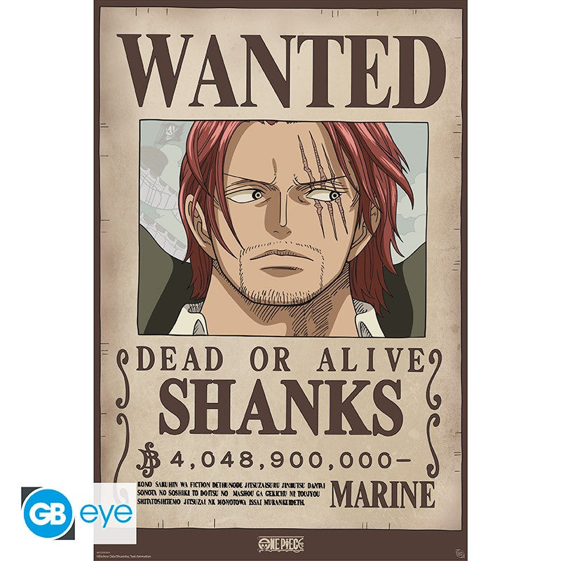 ONE PIECE - Poster Maxi 91,5x61 - Wanted Shanks Wano