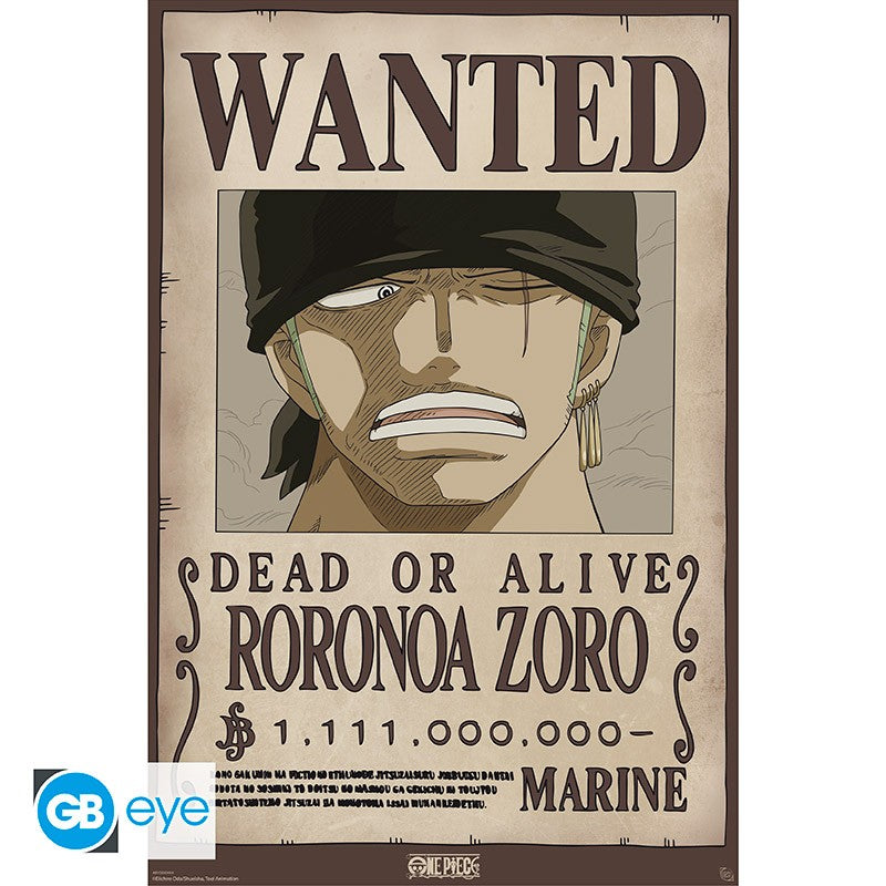 ONE PIECE - Poster Maxi 91,5x61 FSC MIX - Wanted Zoro Wano