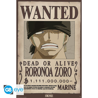 ONE PIECE - Poster Maxi 91,5x61 FSC MIX - Wanted Zoro Wano