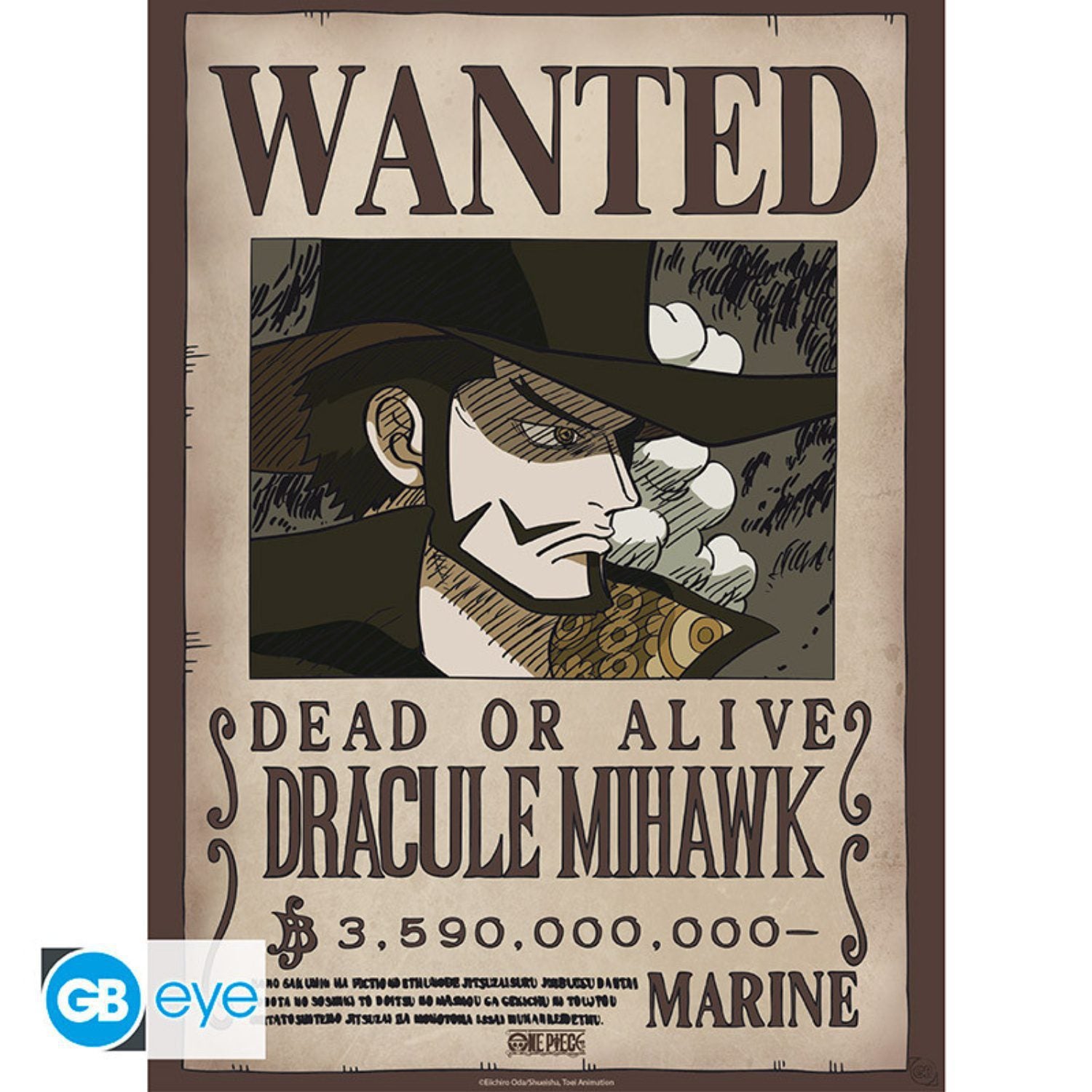 ONE PIECE - Set 2 Posters Chibi 52x38 - Wanted Mihawk & Crocodile x4* - vue 2
