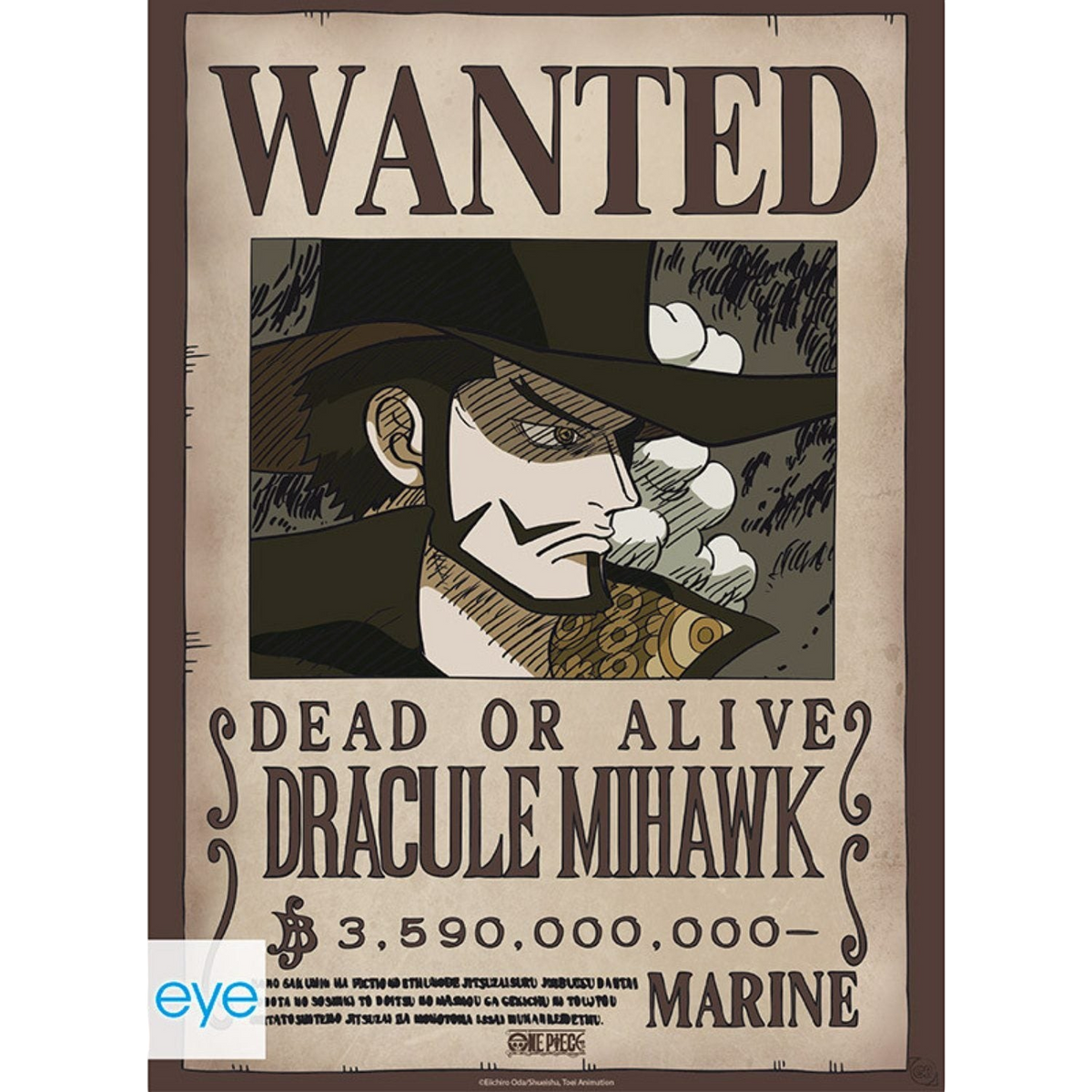 ONE PIECE - Set 2 Posters Chibi 52x38 - Wanted Mihawk & Crocodile x4* - vue 2