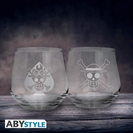 ONE PIECE - Set de 2 verres - Luffy & Ace EUROPE x2 - vue 2
