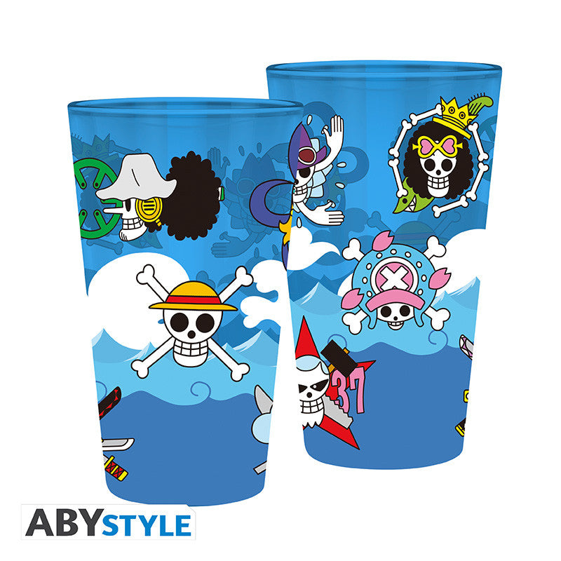 ONE PIECE - Verre XXL - 400 ml - Skulls - Mate - x2