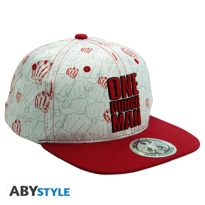 ONE PUNCH MAN - Casquette snapback- Beige & Rouge - Poings x2 *